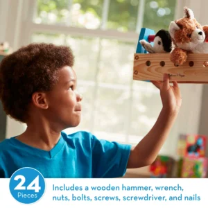 Take-Along Tool Kit Wooden Construction Toy (24 pcs)