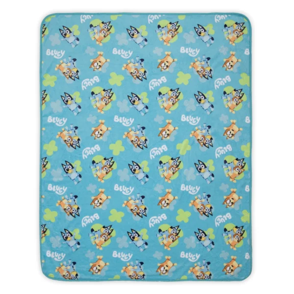 Coral Plush Toddler Blanket 40" x 50" Character Print in Blue
